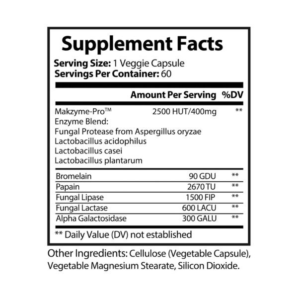 Digestive Enzyme Blend Supplement (60 Capsules) - Image 6