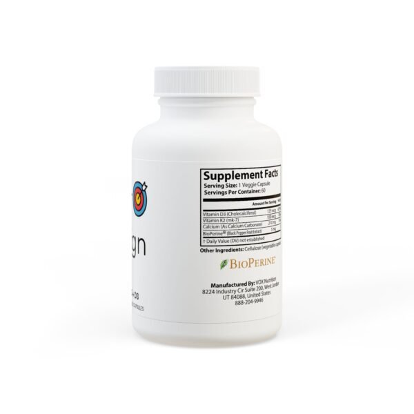 Vitamin K2 + D3 Supplement (60 Capsules) - Image 3