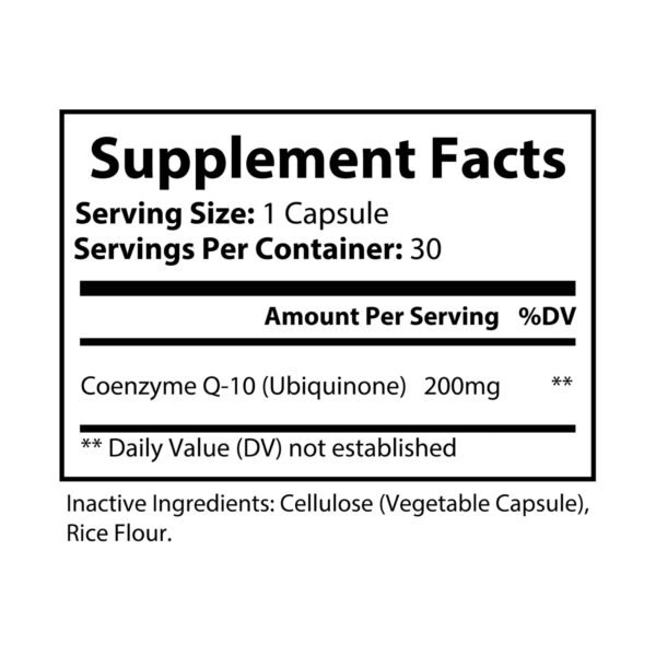 CoQ10 (Ubiquinone) Supplement (30 Capsules) - Image 6