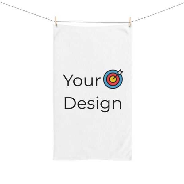 Custom Hand Towel with Target Design, Personalized Gift for Home, Kitchen & Bathroom Decor, Ideal for Housewarming & Weddings, Unique [...] - Image 3