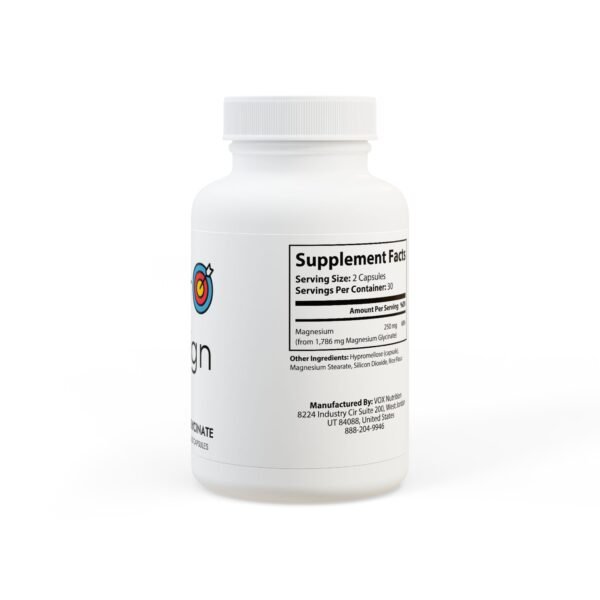 Magnesium Glycinate Supplement (60 Capsules) - Image 3